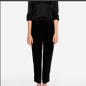 Johnny Was Patoshik Velvet tapered Elastic Waist Pants Christmas New Year Party